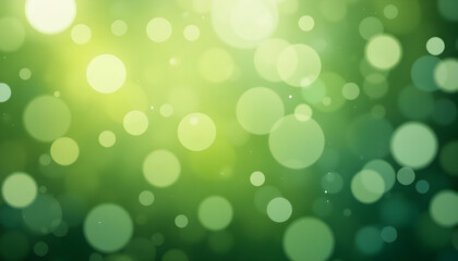 Soft green background with glowing white light particles, gentle shine and bokeh, fresh spring abstraction