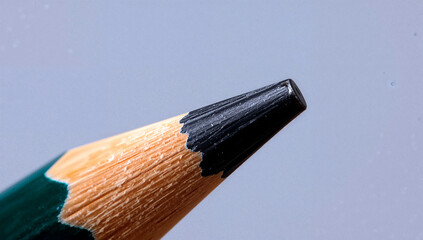 Close up view of a pencil tip