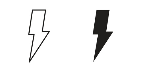 Flash icons set isolated on white background flat vector illustration.