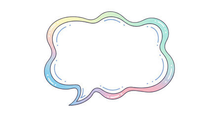 Fototapeta premium Colorful Speech Bubble with Decorative Edges for Creative Designs