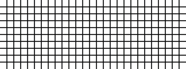 Seamless square mesh pattern. Square wire fence mesh. Simple grid lines in retro design perfect for wallpapers textile prints and surface decoration. Seamless metal grid pattern in vector. © Stockpacks