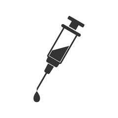 Syringe icon isolated on transparent background