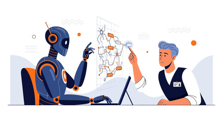 Human and robot collaboration on a complex system design for improved efficiency