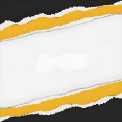 White card with torn yellow black stripes on edges minimalistic modern design with copy space for text