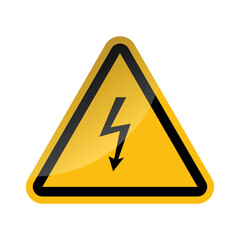 High voltage hazard icon. Electrical hazard. Vector illustration
