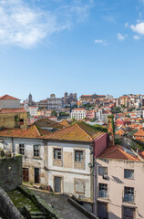 Historic town of Portugal Porto from above