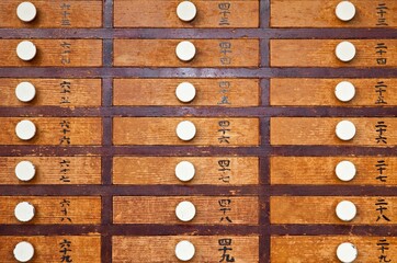 Prayer Drawers at Senso-Ji Temple, Tokyo, Japan
