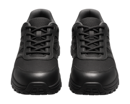 Athletic safety shoes featuring a durable toe guard and breathable interior.