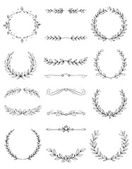 illustration vector hand drawn ornamental frame black and white 