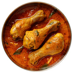Chicken curry isolated on transparent background