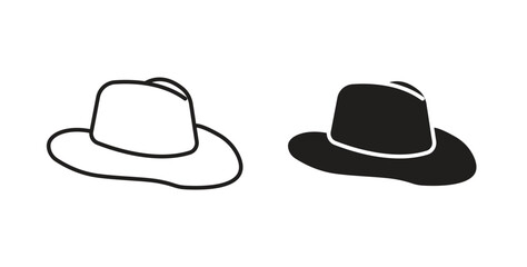 Hat icons set isolated on white background flat vector illustration.
