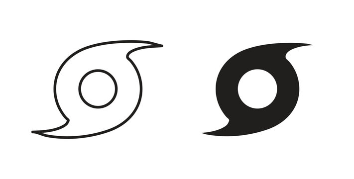 Hurricane icons set isolated on white background flat vector illustration.