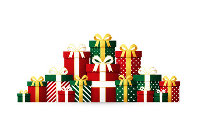 Christmas background with gift boxes