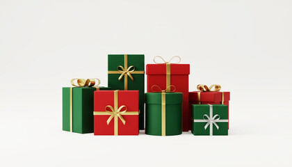 Christmas background with gift boxes