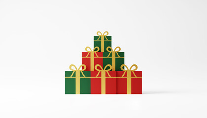 Christmas background with gift boxes