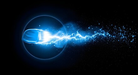 abstract blue background with particles