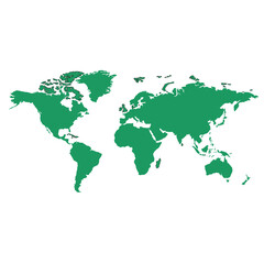 Global Connectivity: Minimalist Green Earth Map Vector