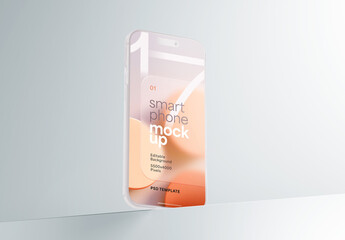 Glass Smartphone Mockup for App UI Designs