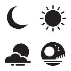 Cloud over sun silhouette for soft morning or evening exteriors