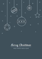 Merry Christmas And Happy New Year Card