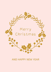 Hand-Drawn Christmas Card and Greetings - Merry christmas