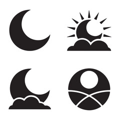 Clean cloud silhouette icon representing mild weather conditions