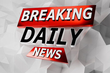 The graphic presents daily breaking news.