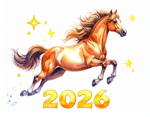 2026 with Galloping Golden Horse and Sparkling Stars