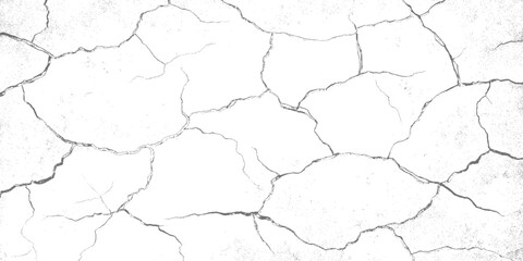 digital wall grunge and dust pattern surface Cracked white wall texture design element white background.
