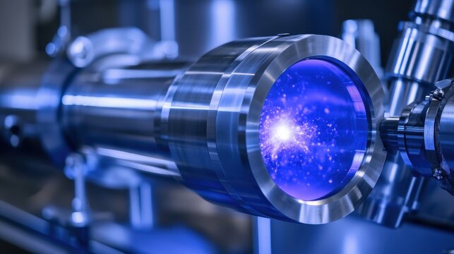 Close up of a mass spectrometer ionization chamber in a lab