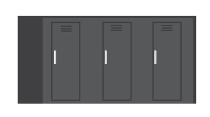 Set of Office Cabinets and Storage Furniture Vector Illustrations (Flat Design, Bookcase, Lockers, Organization)
