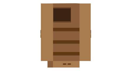 Set of Office Cabinets and Storage Furniture Vector Illustrations (Flat Design, Bookcase, Lockers, Organization)