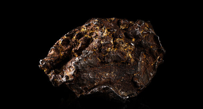 Chondrite Meteorite L Type isolated, piece of rock formed in outer space in the early stages of Solar System as asteroids. This meteorite comes from a meteorite fall impacting Earth