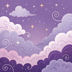 aesthetic dreamy background purple cloudy sky vector