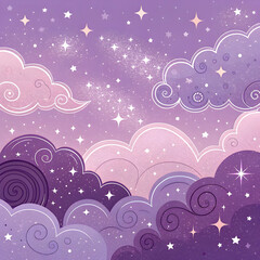 aesthetic dreamy background purple cloudy sky vector
