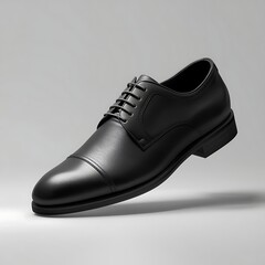 Classic Style Black Leather Dress Shoe on White Background Perfect for Formal Occasions and Professional Attire with Sophisticated Design and Craftsmanship
