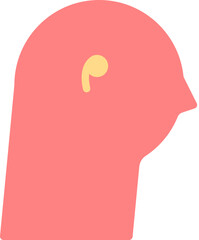 Profile with earphone