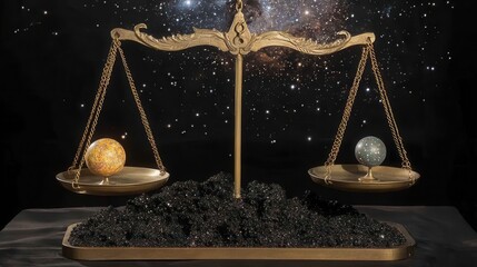Gilded Scales Balancing Planets Against a Starry Universe