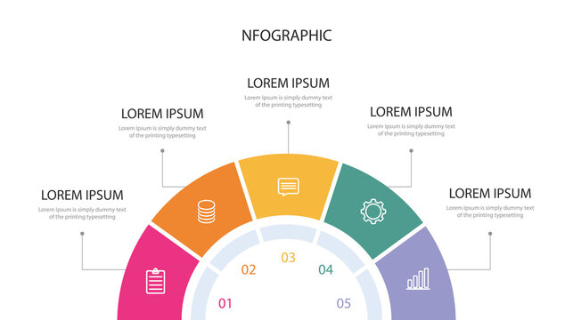 5 Options Strategy Infographic Template, Business Planning, Marketing Tactics, Decision Making Diagram