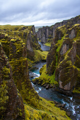 Majestic Fjaðrárgljúfur Canyon in Iceland