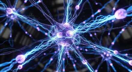 Neuron cells brain activity neural network synapse nervous system intelligence connection science research