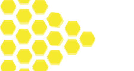Honeycomb Create a Vibrant Design on a Brightful Yellow Background