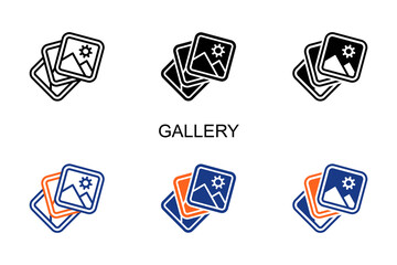 Gallery Icon Multi Style Vector Illustration