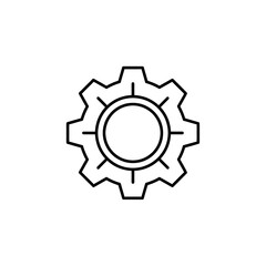Obraz premium Gear icon with detailed design isolated