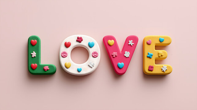 Groovy Retro Repeat, valentine: Candy color love fills air, spreading peace and retro joy This composition radiates funky vibes and hearts