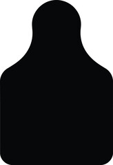 Black cattle ear tag silhouette icon