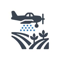 Aerial Farm Pesticide Spray Icon
