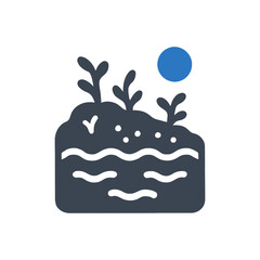 Global Warming Land Drought Icon