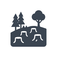 Pine Forest Logging Destruction Icon