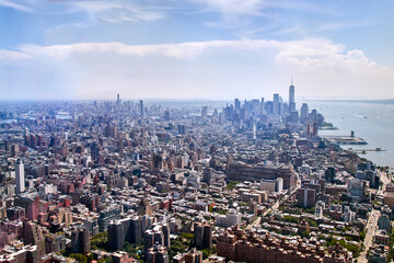 Obraz premium New York, view looking south towards Manhattan